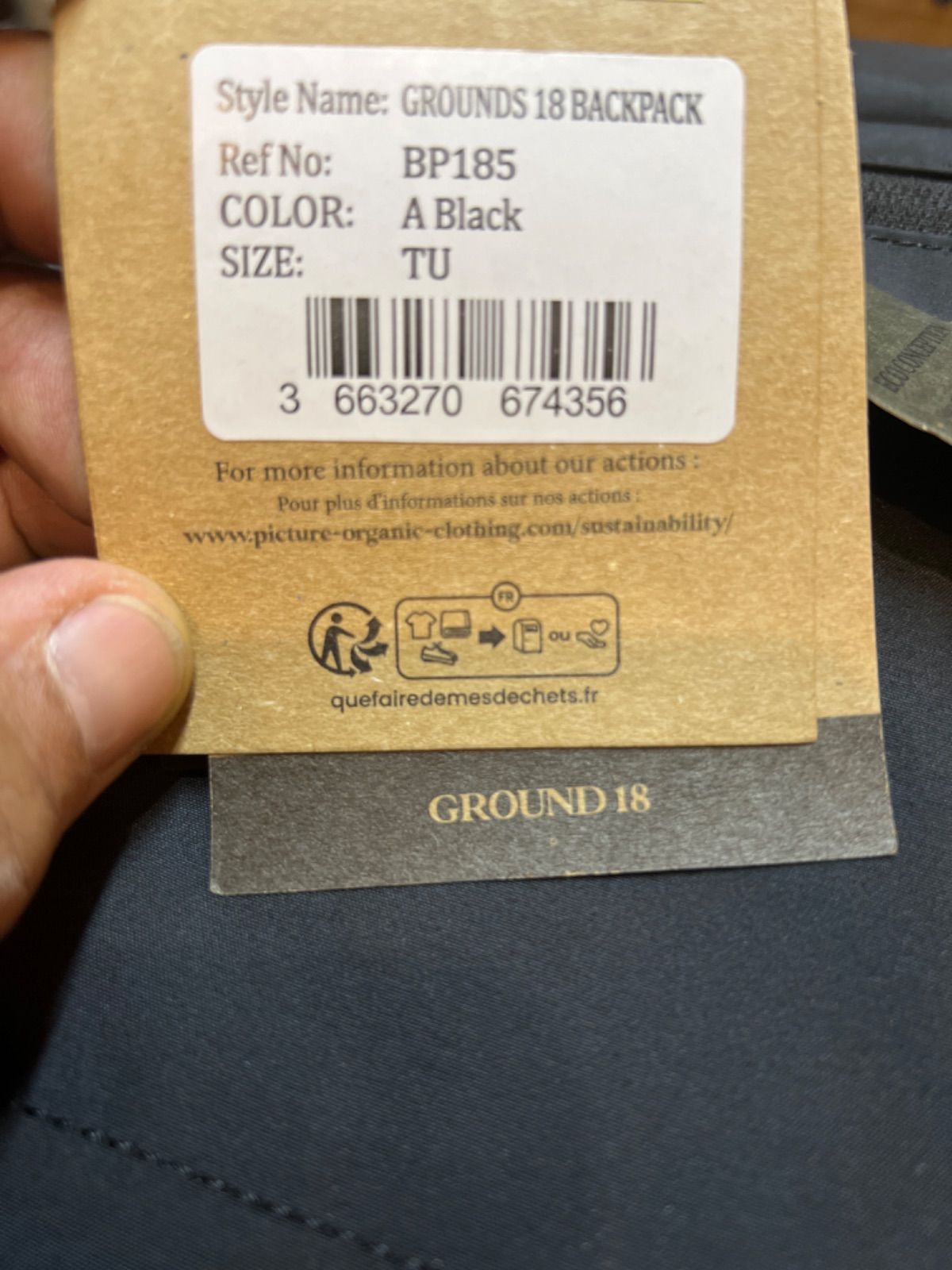 PICTURE GROUNDS 18 BACKPACK black - メルカリ