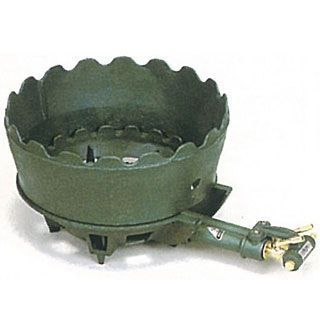 TS-210 【タチバナ】鋳物コンロ 二重 羽根なし 下枠付き 種火無 全長
