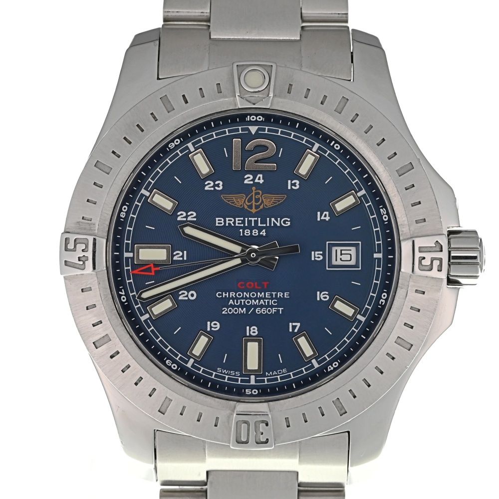 ブライトリング BREITLING A17388 コルト クロノメーター デイト 自動巻き メンズ 箱 保証書付き M 137816