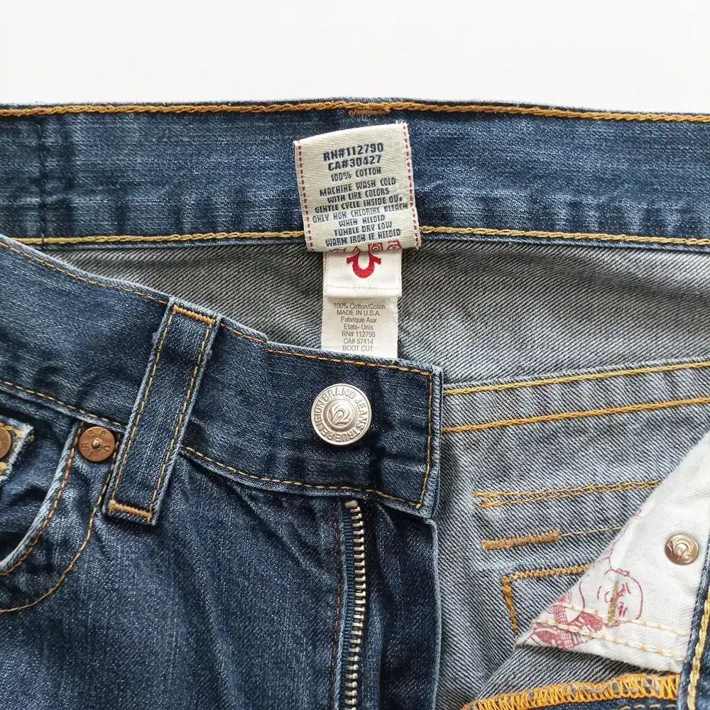  トゥルーレリジョン デニムパンツ サイズ34 9分丈 ブーツカット メンズ A 7973 その他 デニム ジーンズ