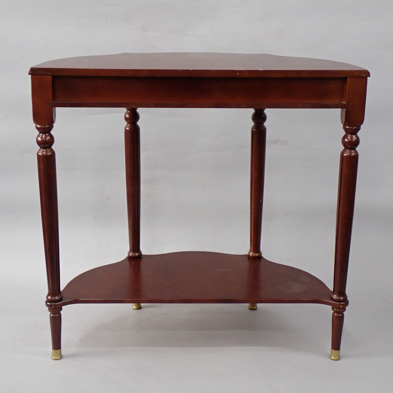 半月 コンソールテーブル 木製 アンティーク調 サイドテーブル 引き出し付き 30 家具・インテリア 半月 コンソールテーブル 木製