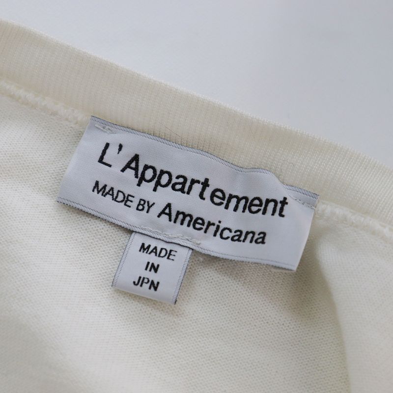 アパルトモン L&#39;Appartement 別注 アメリカーナ Americana football T-sh/オフホワイト ニットTシャツ【2400013687829】 アパルトモン L'Appartement 別注 アメリカーナ Americana