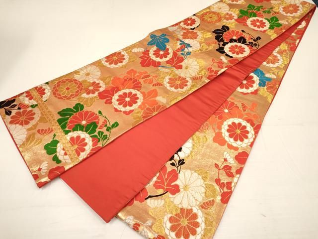 平和屋着物[]七五三 女の子 7歳 祝着 四つ身 袋帯セット 駒刺繍