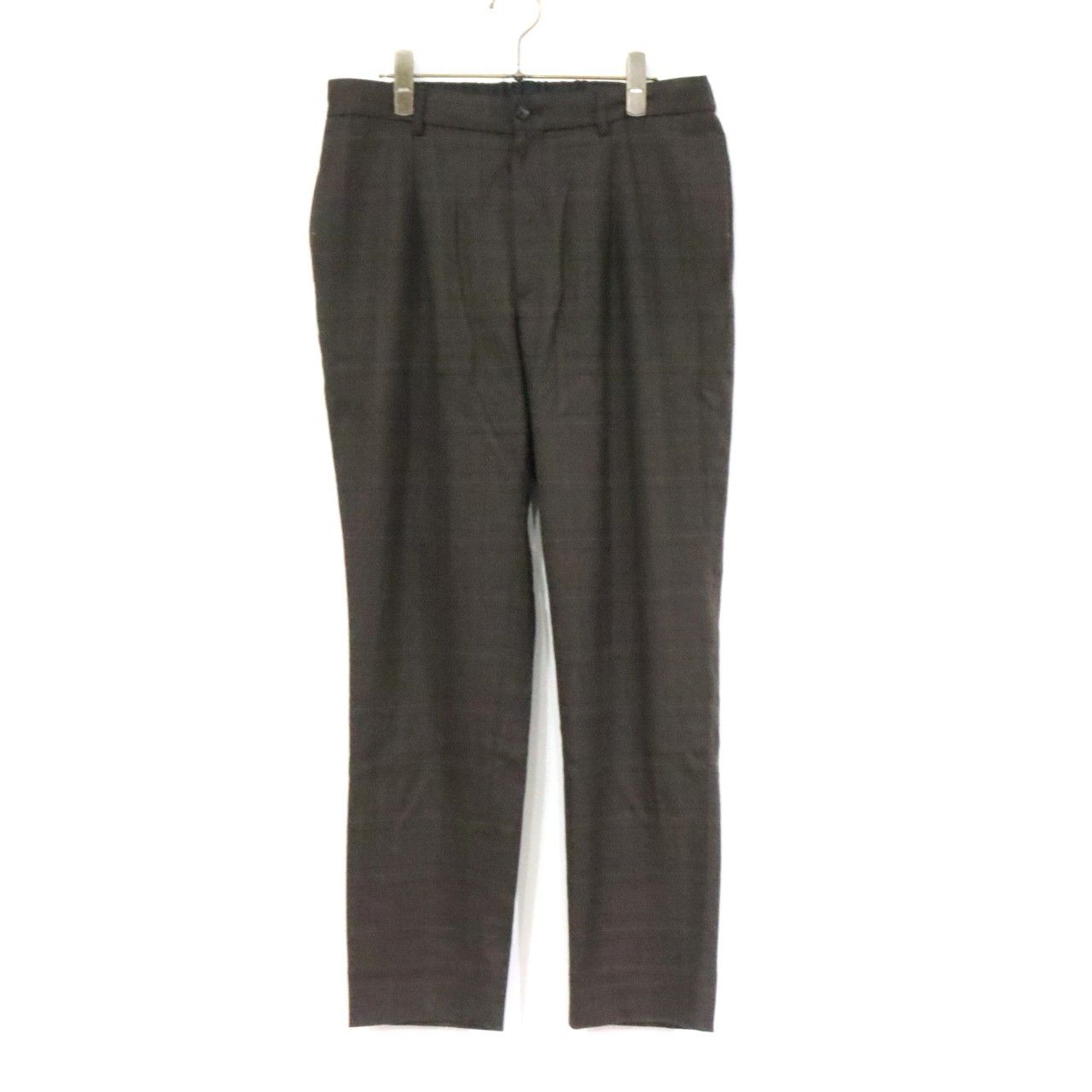 【中古A】BEAUTYu0026YOUTH UNITED ARROWS ビューティーアンドユース ユナイテッドアローズ L メンズ イージーパンツ 1P テーパードスラックス チェック柄 茶色 1214-186-8687 中古A 古着