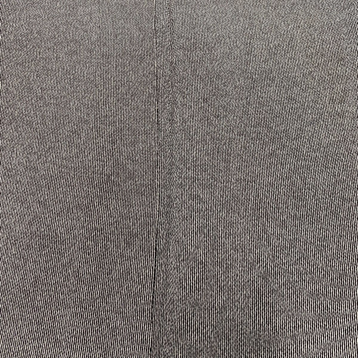 江戸小紋 身丈159cm 裄丈65.5cm M 単衣 落款 万筋 縮緬 本草木染 黒灰  