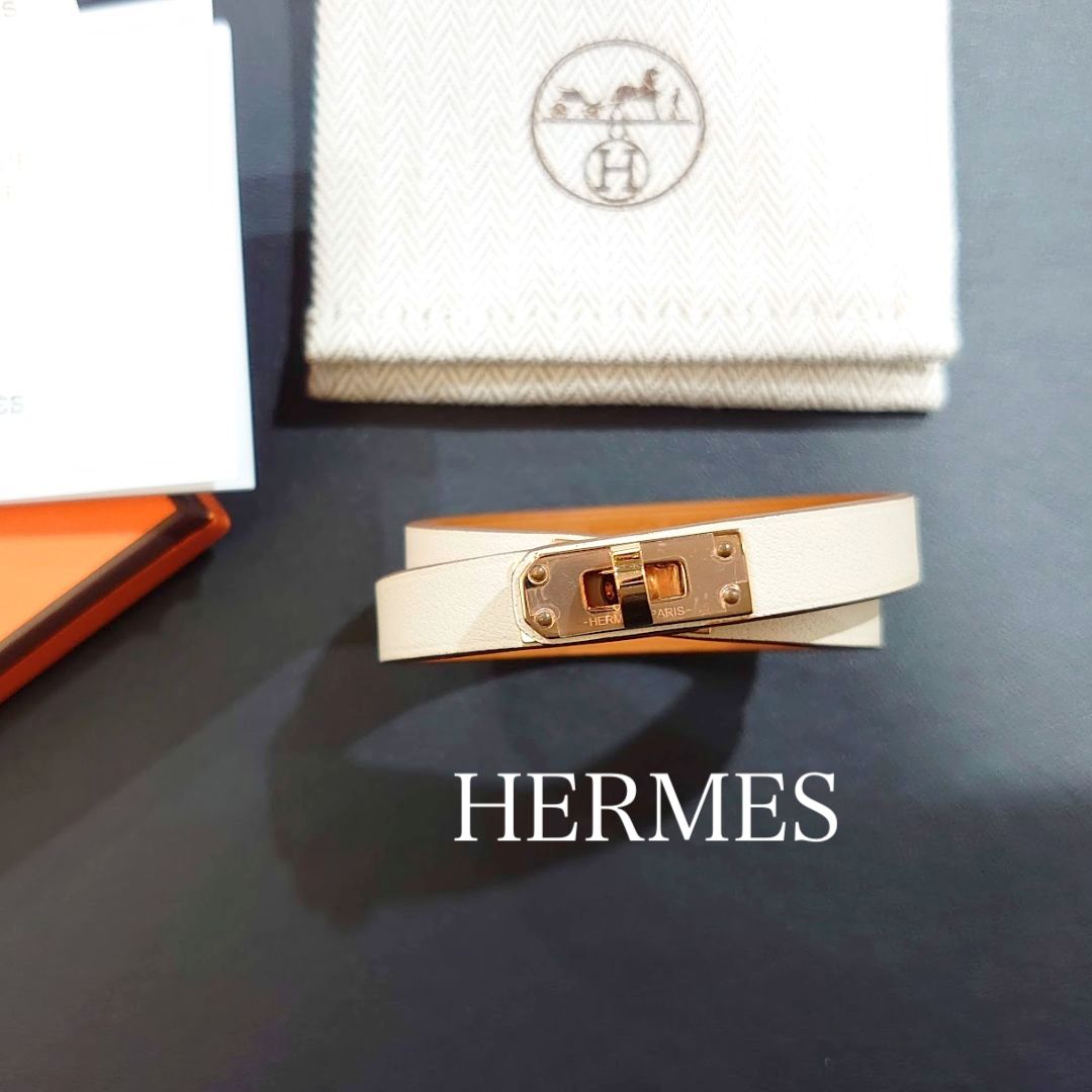 未使用】箱付 国内正規品 HERMES エルメス レザー ブレスレット
