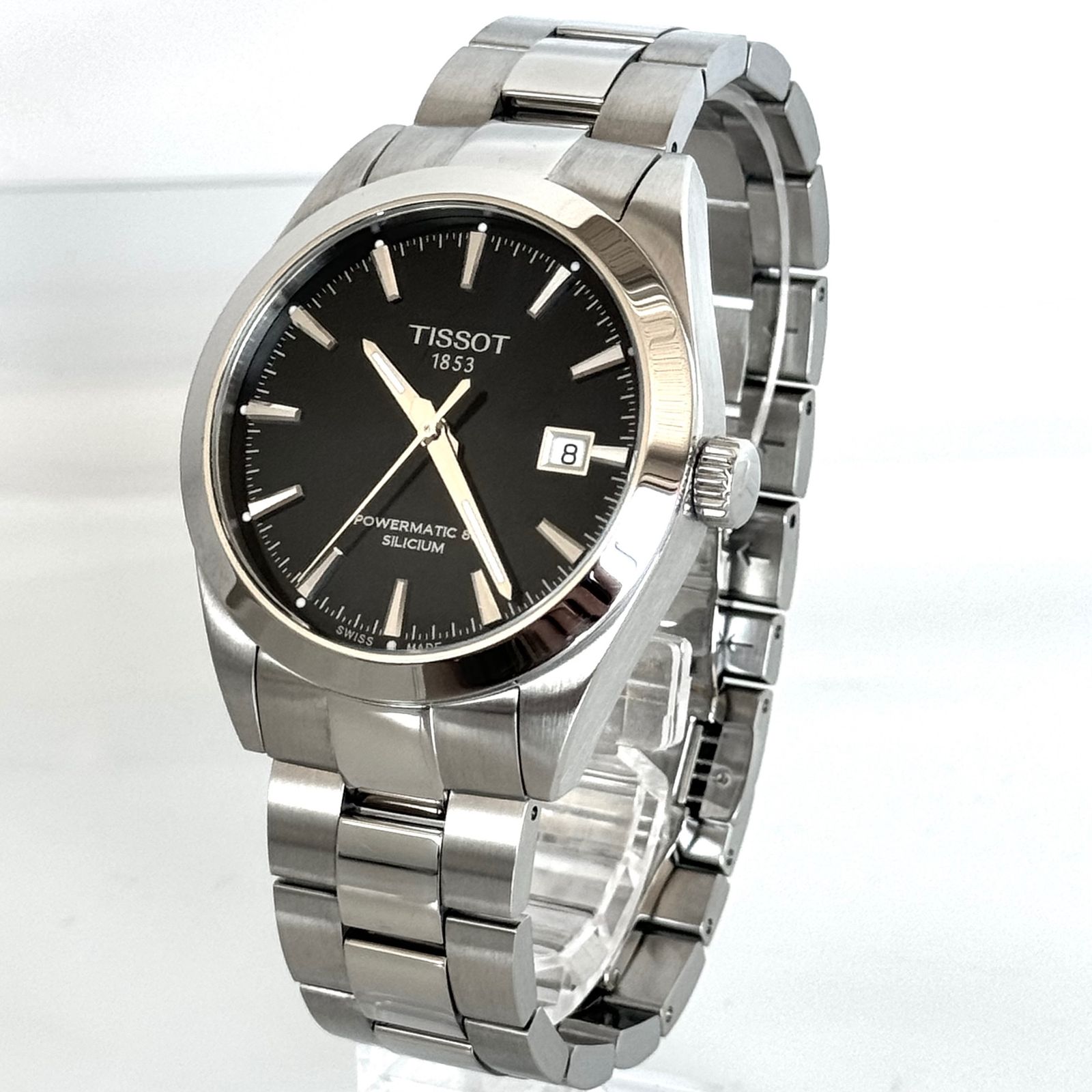 【美品】ティソ　TISSOT　ジェントルマン　パワーマチック80　T127407A　自動巻　ネイビー　デイト表示　裏スケ