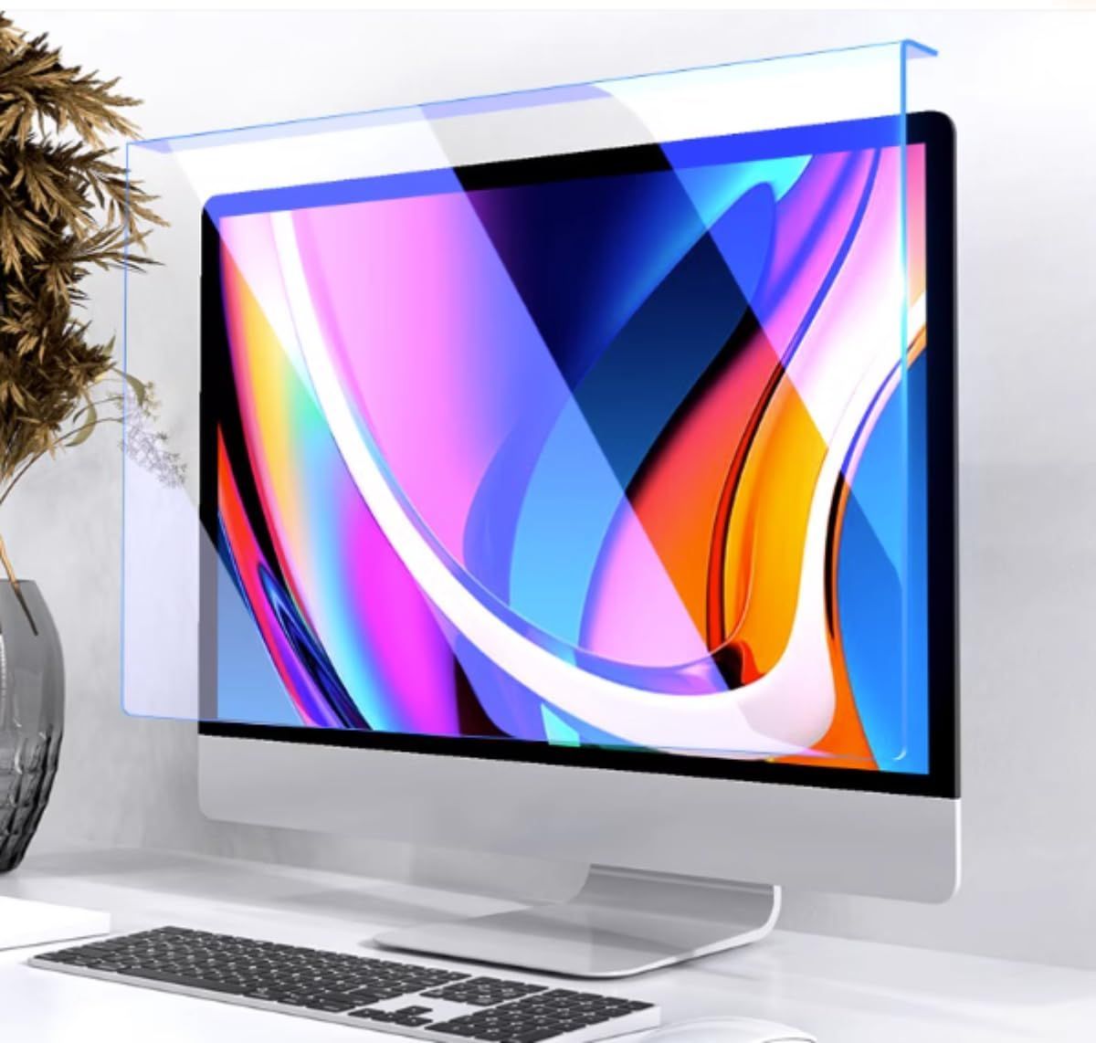 新品 FIRSTCHOICE 汎用 25インチ 27インチ対応 ブルーライトカット 液晶保護フィルター パソコン 吊り下げ式 PC プロテクター 液晶保護フィルム 簡単設置 繰り返し 脱着可能 映り込み防止 指紋防