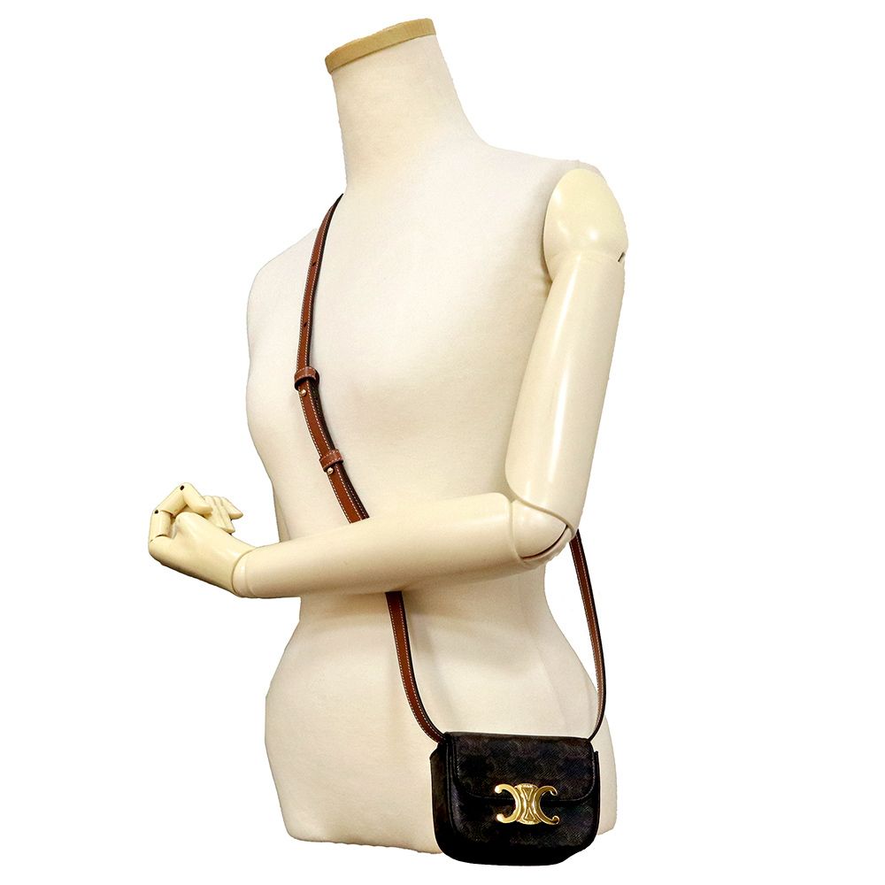 ★Celine★ミニ クロード/トリオンフキャンバスショルダーバッグ 楽天市場】CELINE セリーヌ ショルダーバッグ Mini Triomphe