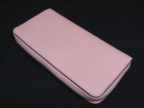 コーチ COACH 長財布 F54007 - レザー イエロー 美品 財布 コーチ COACH F54007 レザー 長財布 ロング ウォレット ゴールドカラー