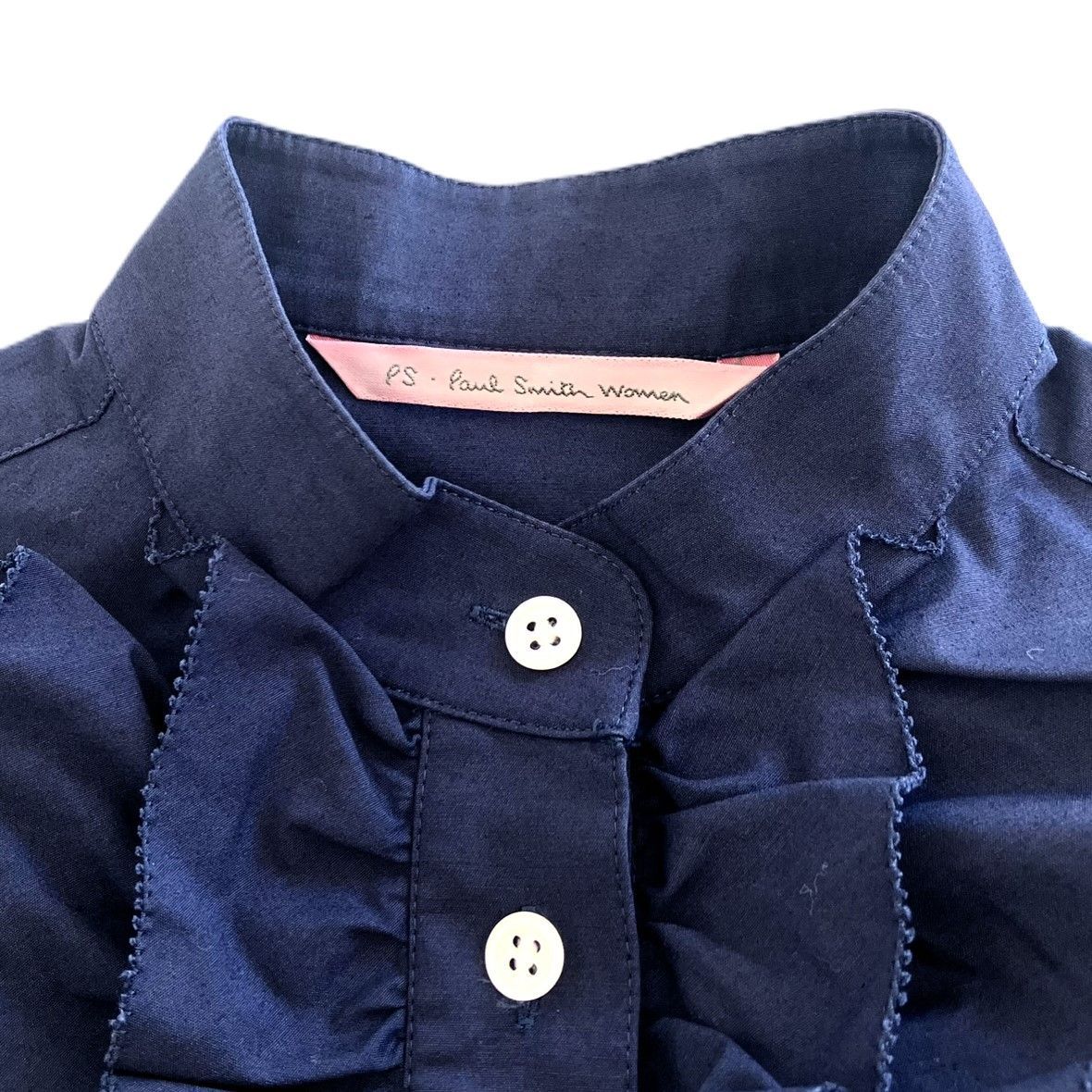 Paul Smith Black Label◆フリルノースリーブシャツ/40/コットン/BRD/チェック ウィメンズ グレンチェック キャップスリーブ シャツ ｜ポール