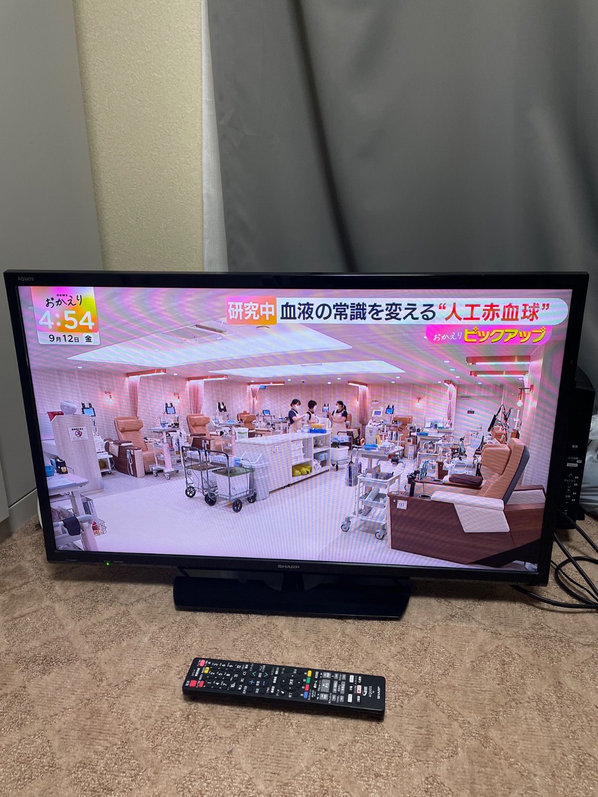 SHARP 32型 AQUOS 液晶テレビ リモコン付き 2019年製 2T-C32AE1