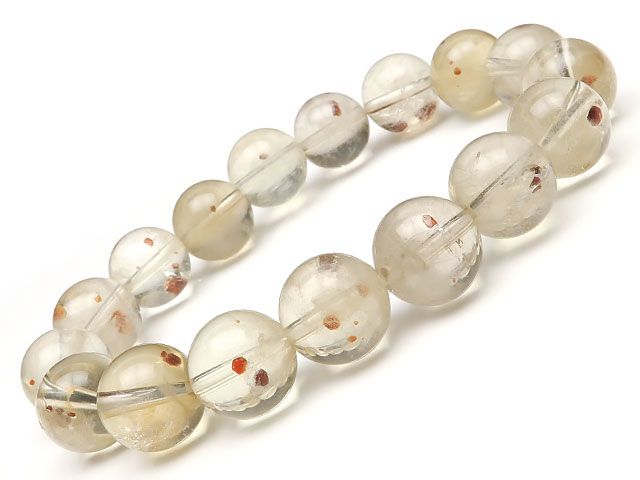 ガーネットインクォーツ 丸玉ブレス 12mm No.24 1点もの | 60-26 QQQQ-BS24