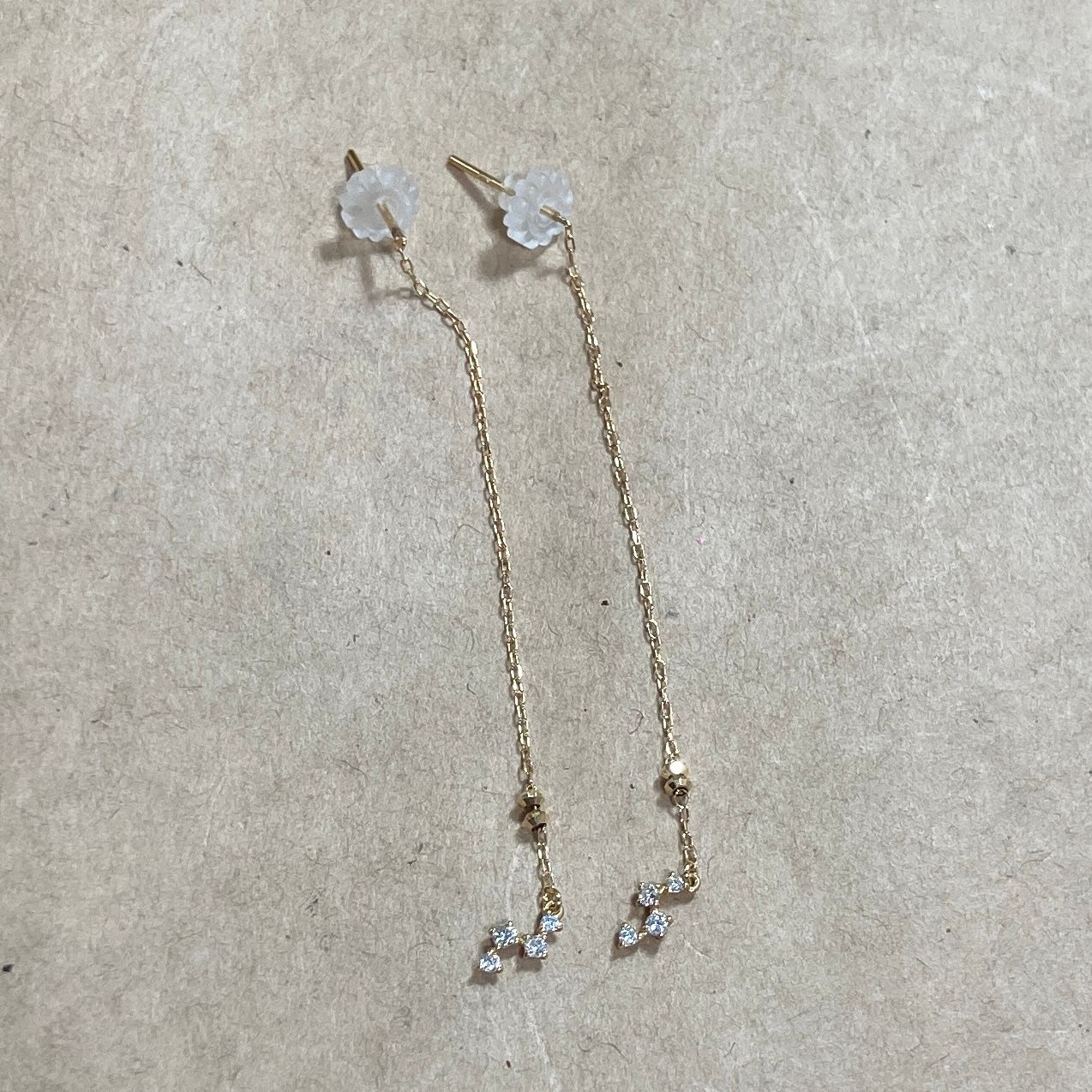本店 日本 18K チェーンピアス 刻印あり 【公式通販】