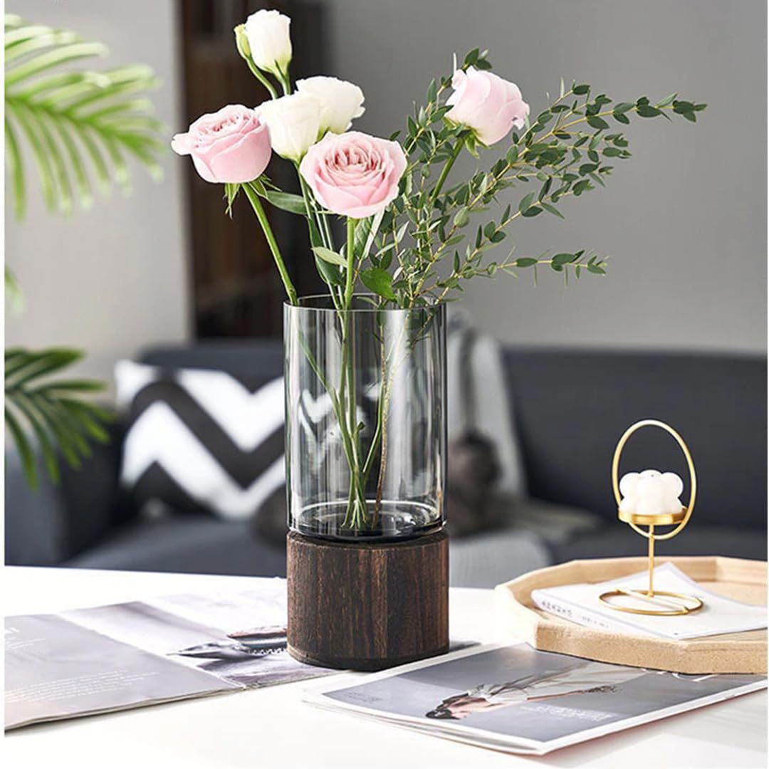 TOMMYFIELD フラワーベース 花瓶 ガラス 一輪挿し 大きい 花器 北欧 (36cm) [３６cm]