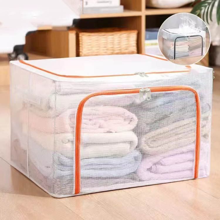 新品未使用 衣類収納 収納ボックス 折りたたみ 丈夫 透明窓 大容量66L 8個 3個セット】衣類収納ボックス 折りたたみ 収納ボックス 蓋付き