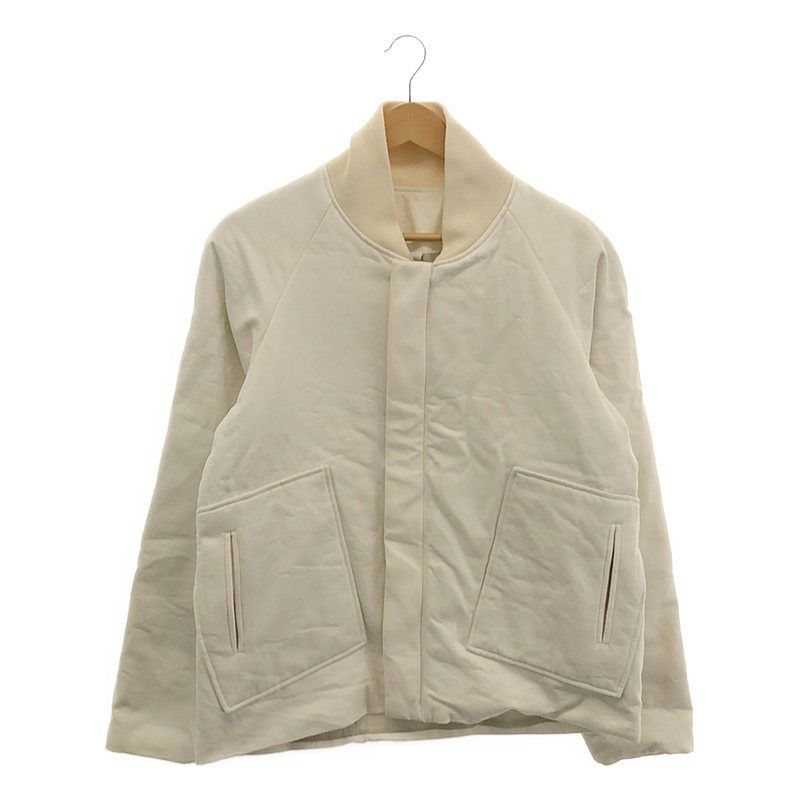 EDWINA HORL / エドウィナホール | Bomber Blouson / オーバー ボンバーブルソン / ジップ ジャケット / 総裏地 | M | エクリュ系 | メンズ