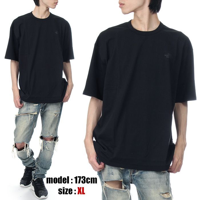 ノースフェイス Tシャツ 黒 メンズ 半袖 新品 海外XL 日本3L相当