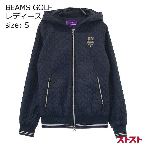 BEAMS GOLF ビームスゴルフ フード付 中綿ジャケット ワッペン S