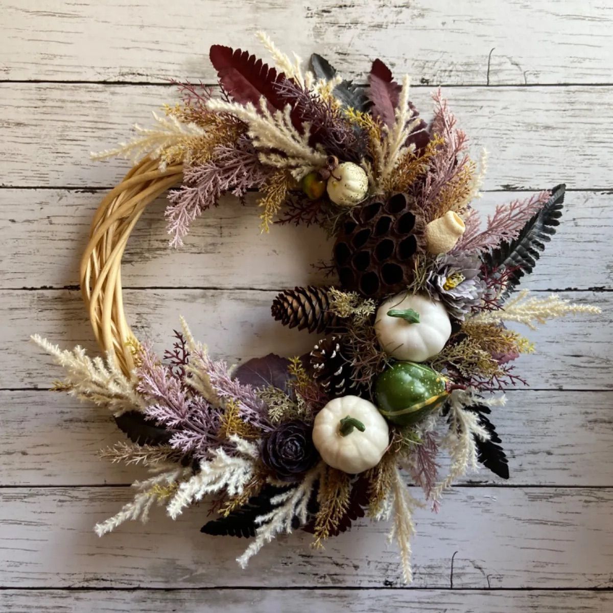 ナチュラルリース　パンパスグラス №144 パンパスグラス リース ナチュラル インテリア ドライフラワー