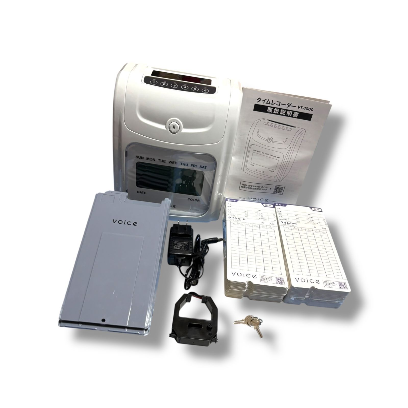 VOICEタイムレコーダー VT-1000 ホワイト VOICE タイムレコーダー VT