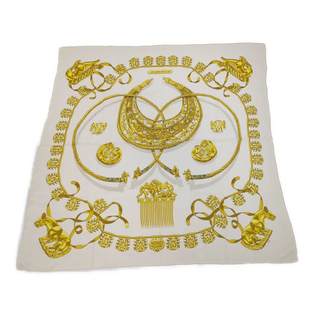 Hermes Les Cavaliers D'Or Silk Scarf 90 - Consigned Designs