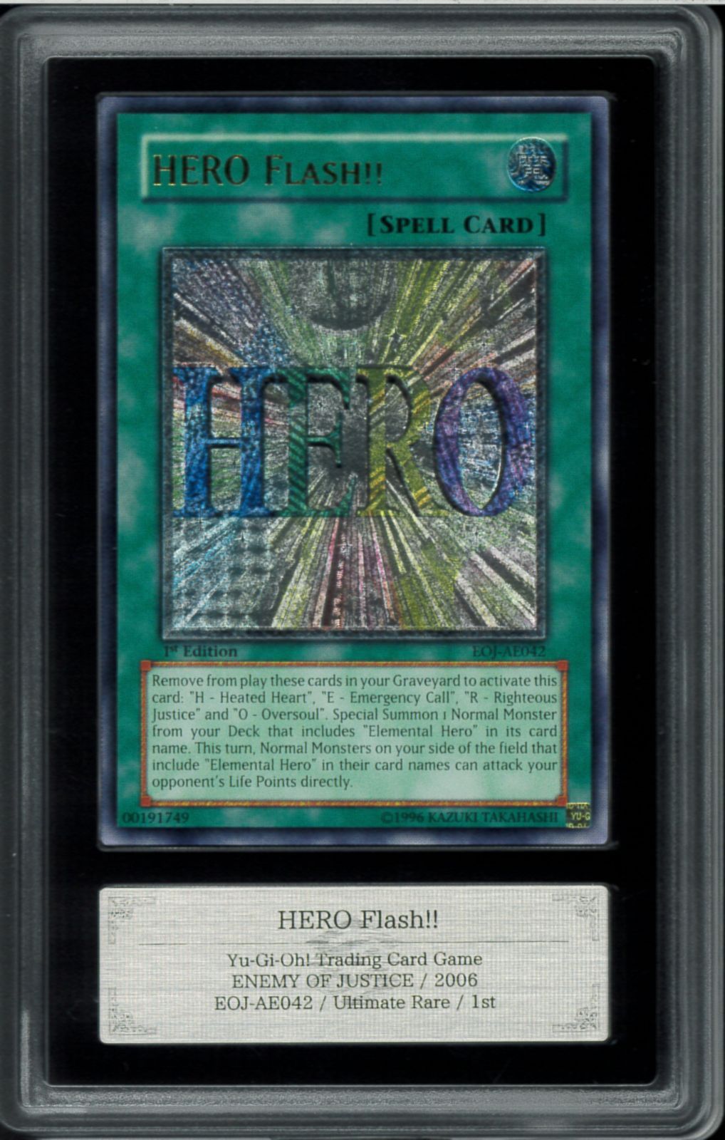 遊戯王HERO FLASH!! ヒーローフラッシュ旧アジアレリーフPSA10