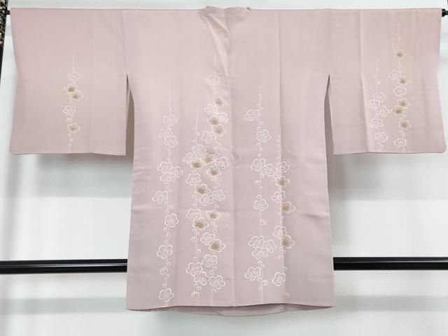 平和屋本店□極上 人間国宝 福田喜三郎 道行コート 刺繍 槍梅 虹色地