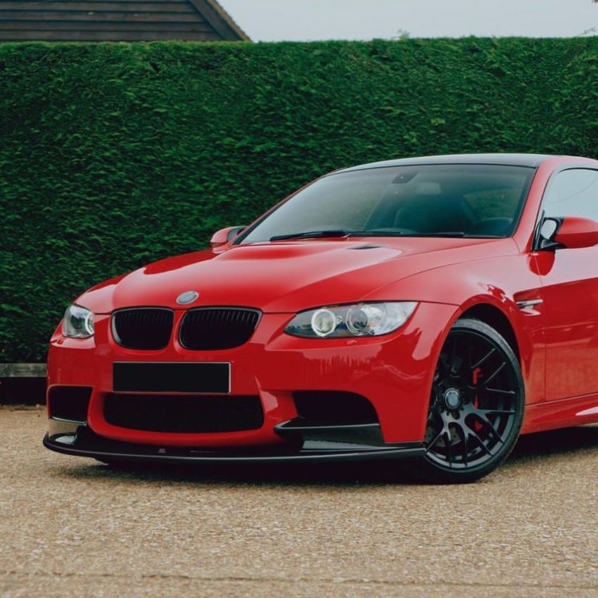 BMW M3 E90 E91 E92 E93 2006-2013 フロントリップ＋コーナーカバー 改装用 カーボン調