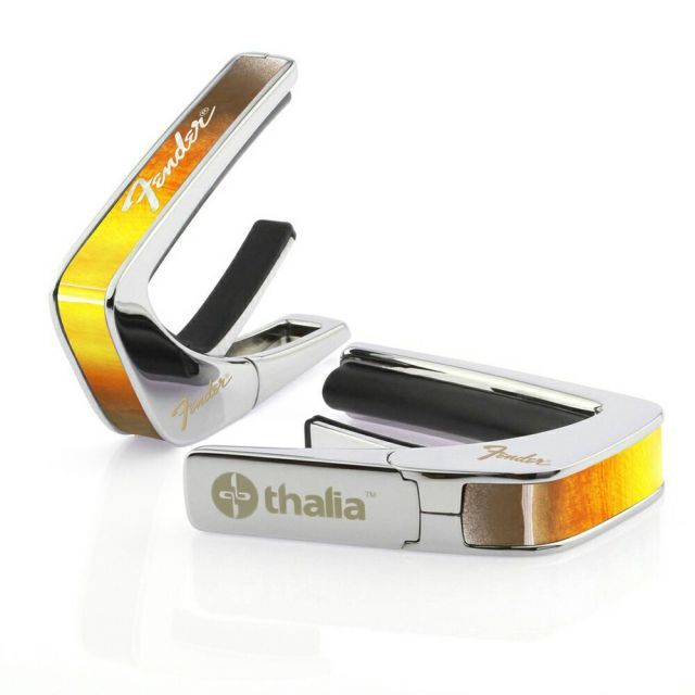 タリア カポ フェンダー ライセンスド モデル Thalia Capos カポタスト | Fender SUNBURST w|White Perine Logo Chrome 3種フレットパッド付属