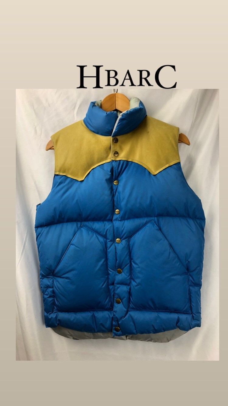 エイチバーシー H BAR C レザーヨークダウンベスト M 赤 ダウン80