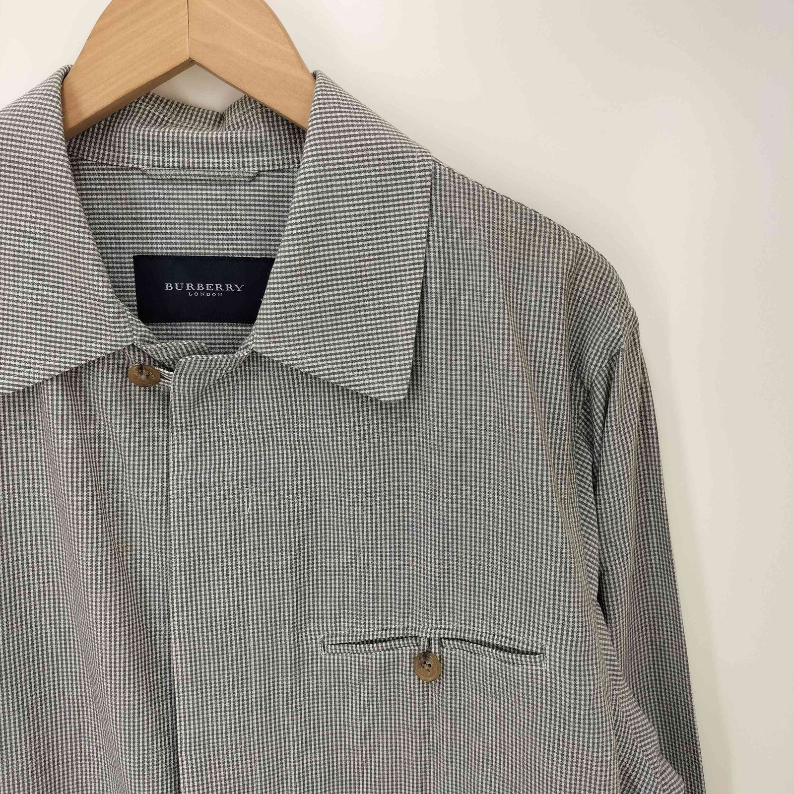 バーバリーロンドン BURBERRY LONDON オープンカラー チェック L/S