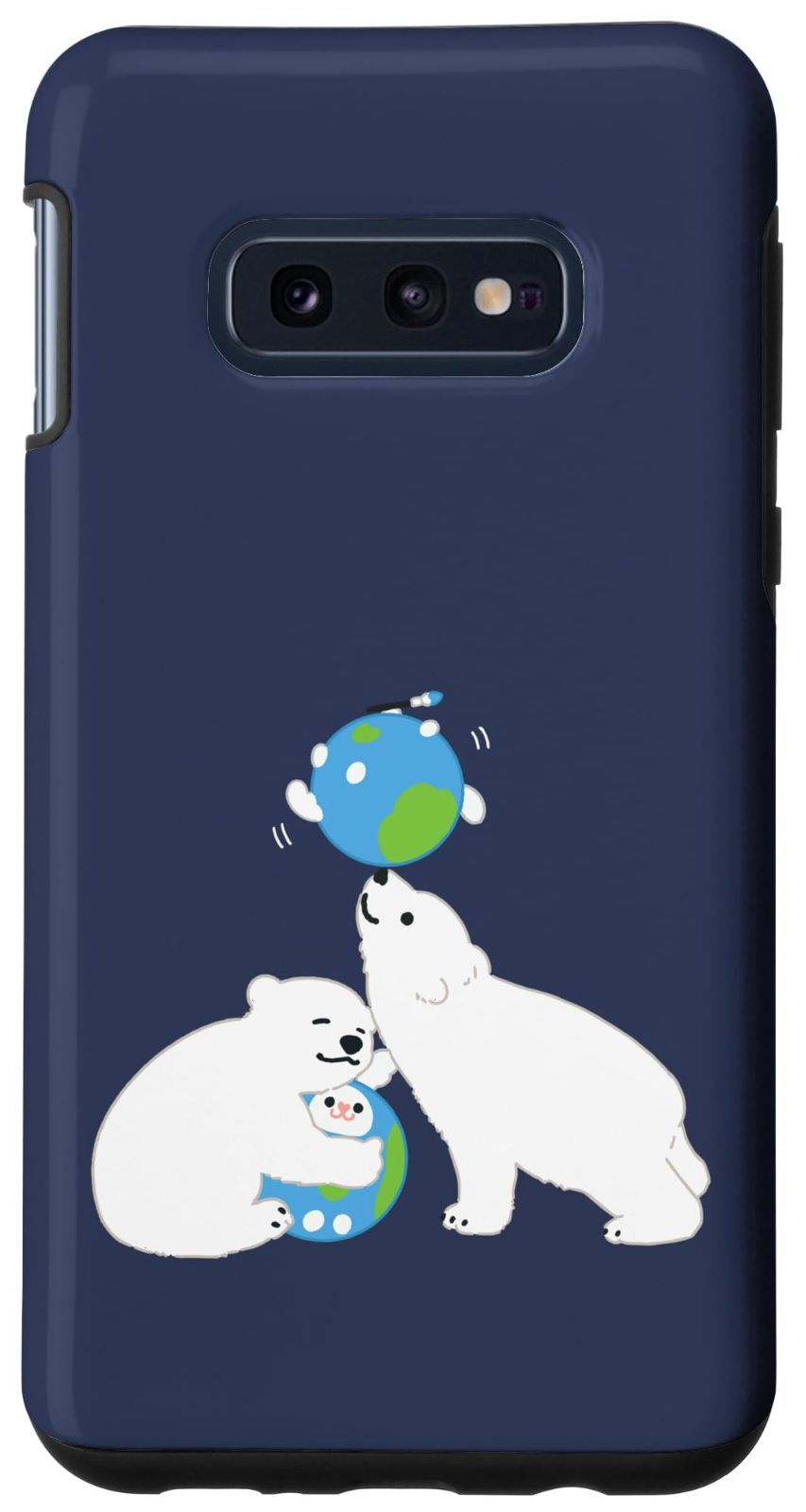 Galaxy S10e ちきゅうさちゃん しろくまといっしょ CHIKYUSA-CHAN Polar Bear 白熊 かわいい キャラクター スマホケース