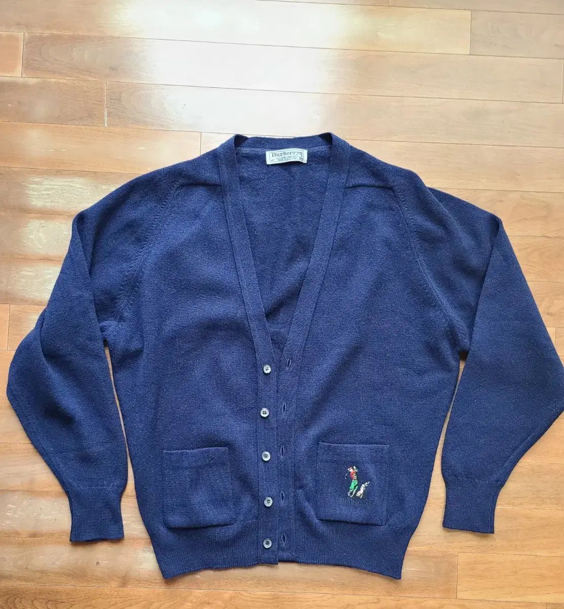 90s BURBERRY(バーバリー ) カーディガン ラムズウール 40 L