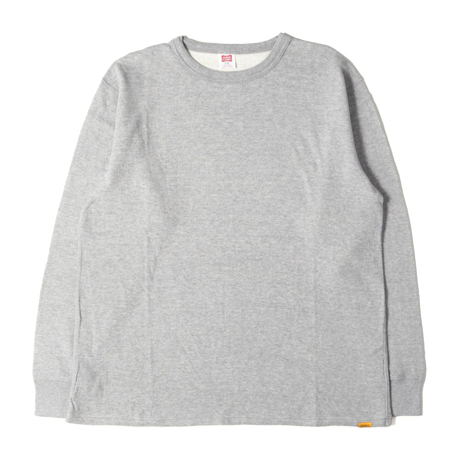 STANDARD CALIFORNIA スタンダードカリフォルニア Tシャツ サイズ:L / 23AW 2レイヤー ロングスリーブ Tシャツ (SD 2Layer Crew Long Sleeve T) / グレー / トップス 長袖 / 日本製【メンズ】