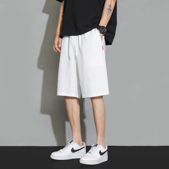 種類13：2XL/C：レッド メンズ ファッション 服 男性用 オシャレ シンプル 大人 かっこいい 大きいサイズ ストリート 紳士服 夏 薄手 ストレート スーツ 五分丈 ミドル丈 パンツ ハイエ 白 軽 