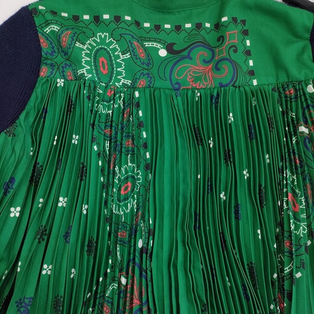 sacai サカイ　ドッキングカーディガン　プリーツ sacai 美品 サカイ ドッキング カーディガン サイズ1 グレー