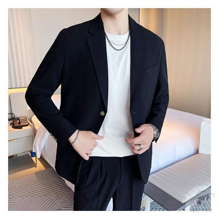 スーツ2点セット ジャケット テーパードパンツ カジュアル ビジネススーツ フォーマル 二つボタン セットアップ おしゃれ 春夏 秋冬 洗濯OK オンオフ兼用 yuyuedz01 DZ10 KANDAIZUMI_COM