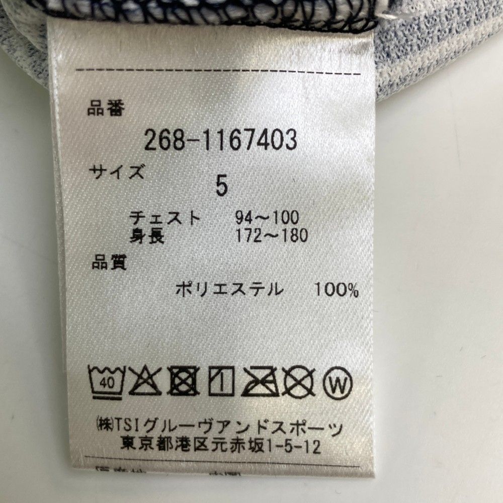 サイズ 5 PGG PEARLY GATES パーリーゲイツ ハーフジップ半袖Tシャツ ボーダー柄 ネイビー系 240101271971 ゴルフウェア メンズ ストスト WHITEMONARCHHOTEL_COM