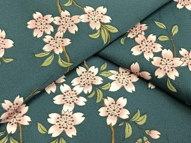 平和屋着物▽小紋　単衣　枝花文　洗える着物　AAAU8630fy 平和屋着物▽小紋 単衣 枝花文 洗える着物 AAAU8630fy