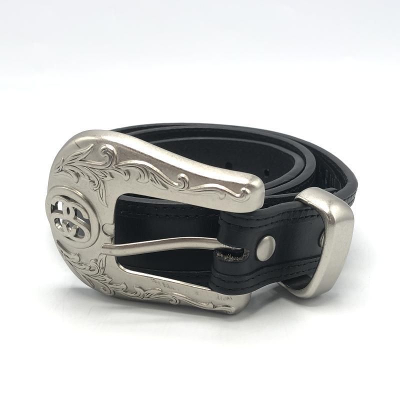 中古】STUSSY Link Cowboy Belt ベルト L/XL 135193 ブラック