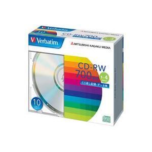 （まとめ）三菱化学メディア CD-RW ＜700MB＞ SW80QU10V1 1