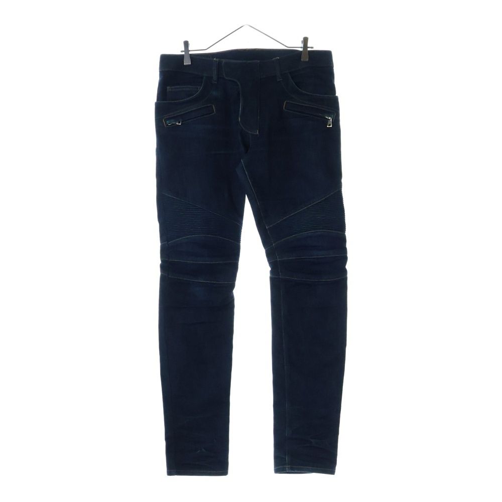 パンツ BALMAIN Dusty Crashed Denim Pants BALMAIN (バルマン) Biker Rigid Denim Pants バイカーリジット