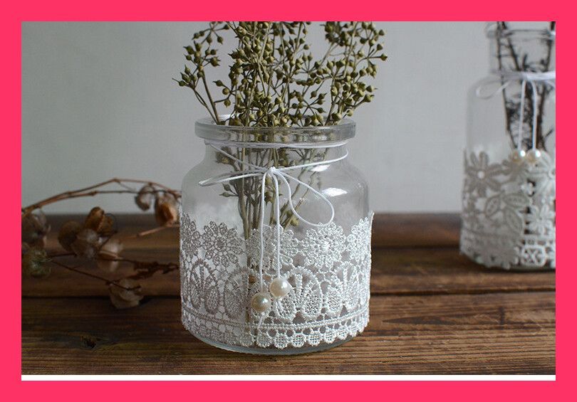 レトロ ガラス レース フラワーアレンジメント 装飾 花瓶 小さい新鮮な