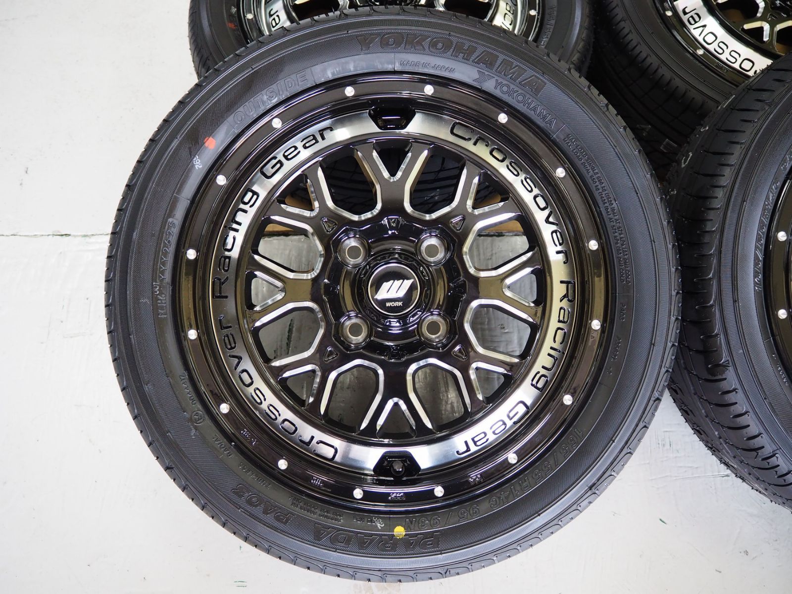 CRAG CKV 14inch 4.5J 4H100+45 ヨコハマ パラダ PA03 165/55R14 95