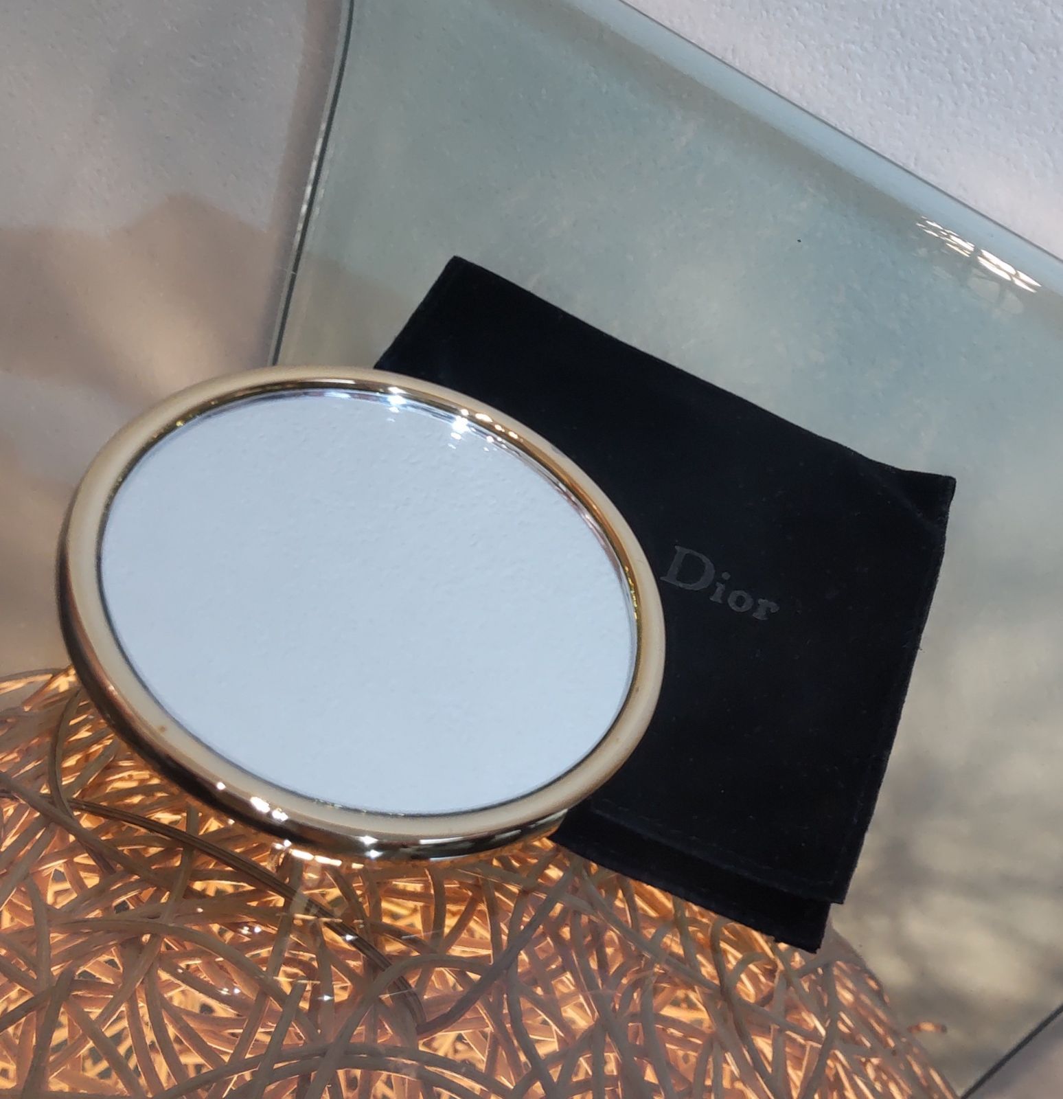 Dior ジュエリー ケース セット & ハンドミラー Dior ディオール ジュエリーボックス コンパクトミラー 手鏡 2点