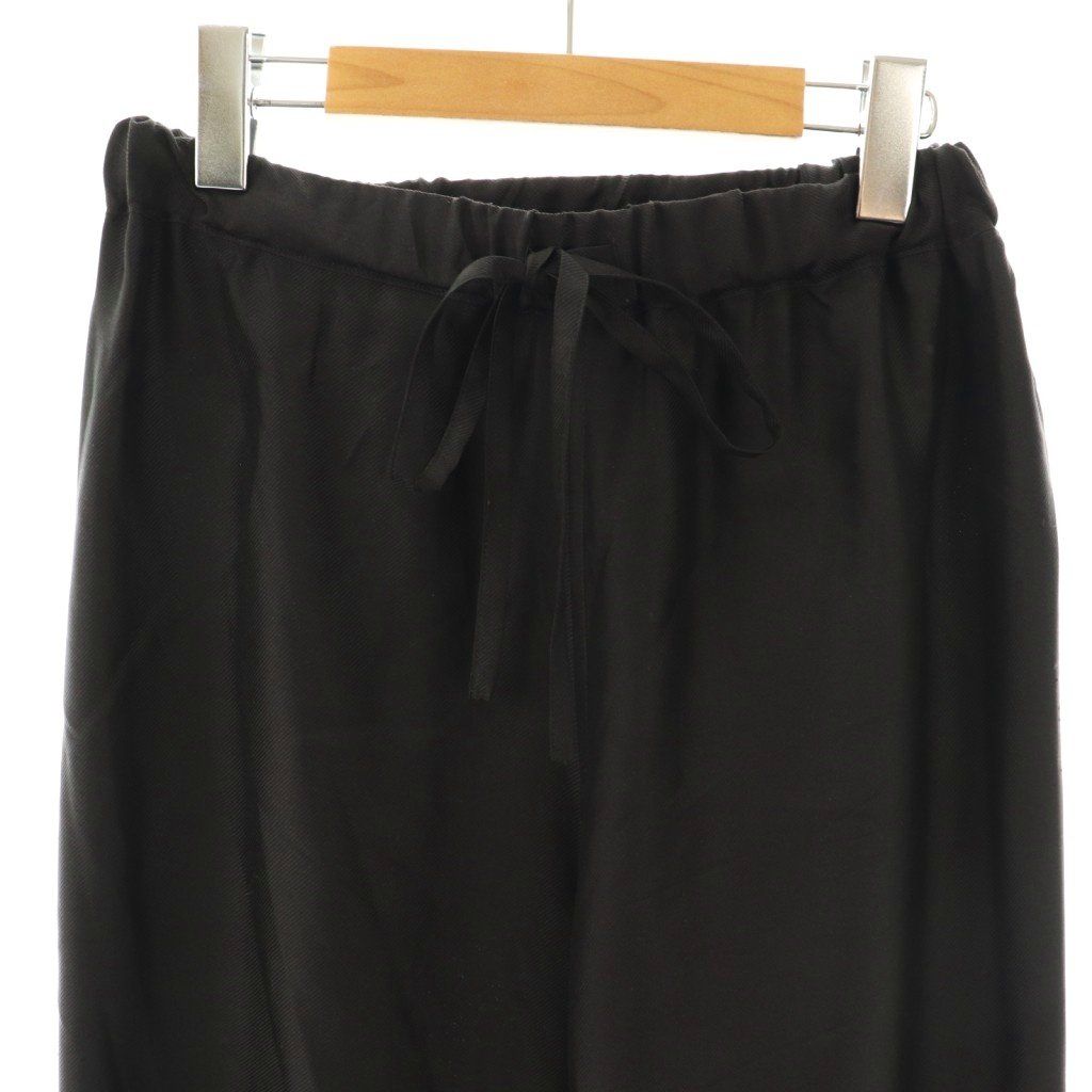 ブラミンク BLAMINK シルクドロストイージーパンツ ワイド ブラック  