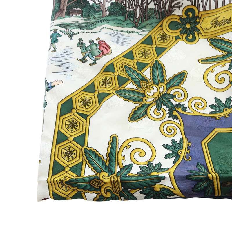 エルメス HERMES joies d hiver 冬の愉しみ スカーフ 総柄