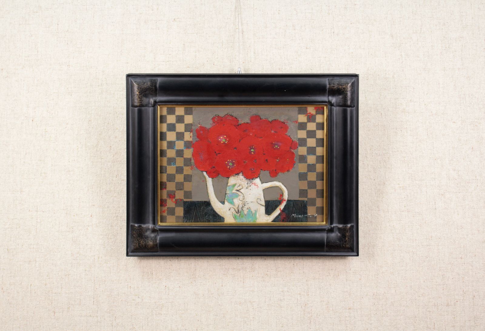 吉井光子『花便り』油彩画【真作保証】 絵画 吉井光子『花便り』油彩画【真作保証】 絵画