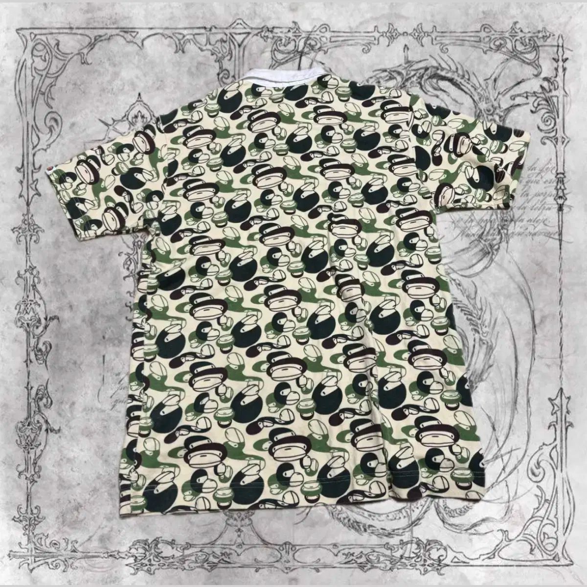 BAPE A BATHING APE アベイシングエイプ ベイビーミロ カモフラージュ 半袖 ラグビー